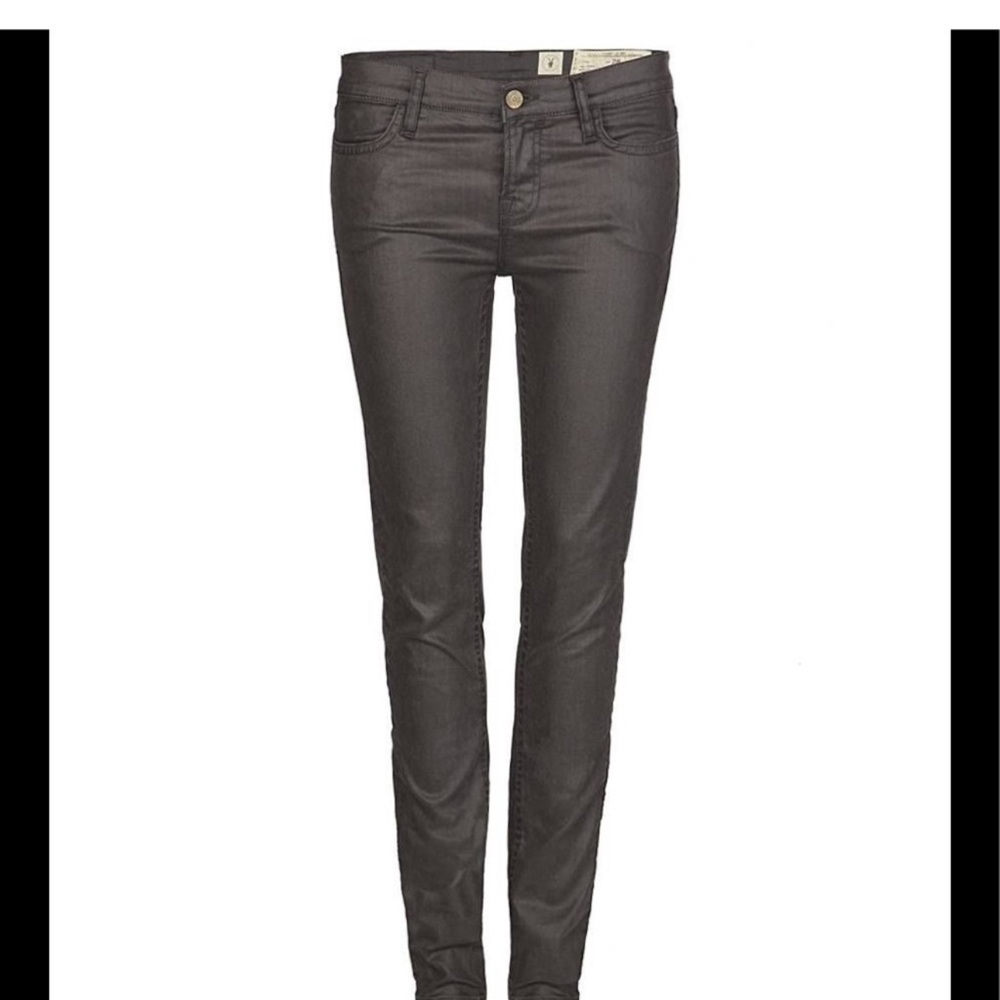 All Saints Forster Ashby black coated skinny jeans